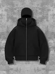 Balaclava Ninja Zipper Hoodie Jacket (BLACK)